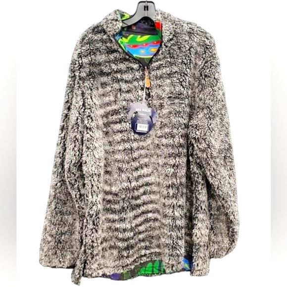 NWT LIMITED EDITION Reversible 1/4 Zip Sherpa Gecko Jacket - Picture 2 of 9